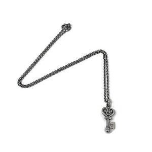 🗝️♥️SOLD ♥️🗝️ Sterling Key to My Heart Charm JA 16 Inch Cable Necklace